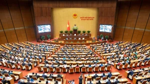 第十五届国会第十次会议场景。