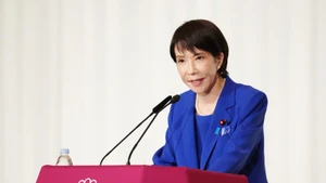 日本自由民主党总裁高市早苗当选日本第104任首相。（图片来源：日本共同通信社）