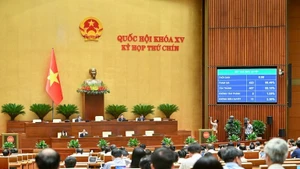 国会通过关于试行由人民检察院提起民事诉讼，保护弱势群体民事权利或公共利益的决议。（维灵 摄）