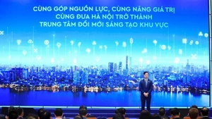 河内创新中心股份公司（HIC）成立公布仪式现场。（图片来源：越通社）