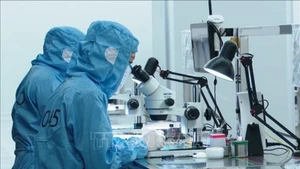 位于安平工业园区的越南舜宇光学技术有限公司正在进行摄像头生产。（图片来源：越通社）