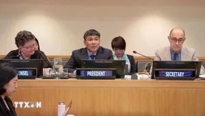越南外交部常务副部长、越南代表团团长阮明宇获得全体缔约国一致推举，担任本届大会主席。