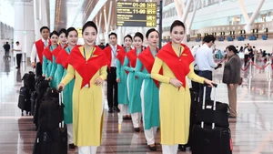 越航空姐。（图片来源：越通社）