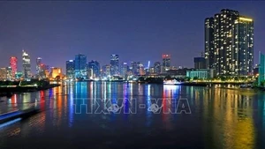 胡志明市的一角。（图片来源：越通社）
