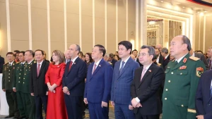 庆祝越南-古巴建交65周年招待会现场。（图片来源：越通社）