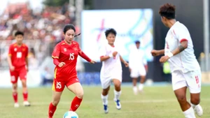 越南女足以2比0战胜缅甸 昂首挺进半决赛。