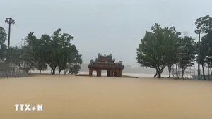 香江水位上涨。（图片来源：越通社）