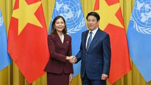 越南国家主席梁强会见联合国常驻越南协调员塔梅西斯。