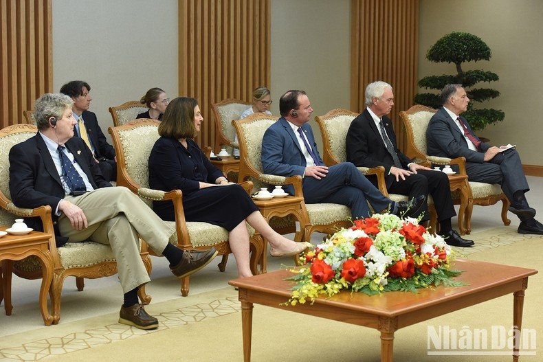 越南政府总理范明正会见美国参议员迈克·克雷波【组图】 ảnh 7