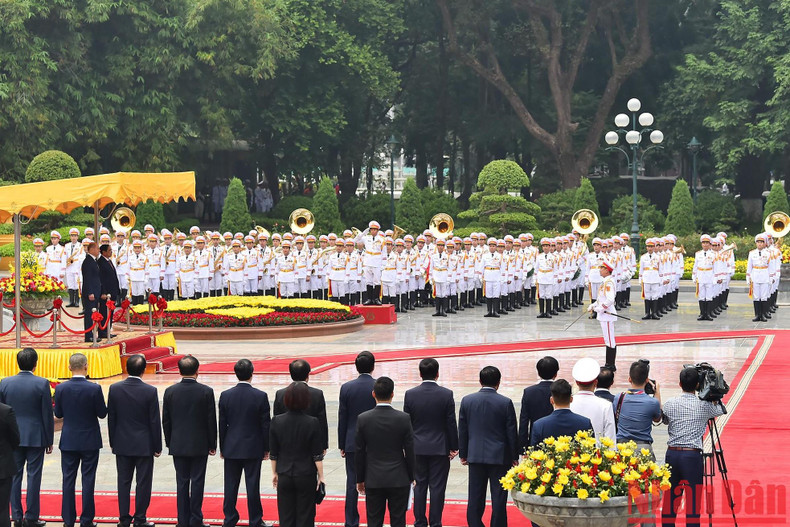欢迎仪式场景。 欢迎仪式场景。