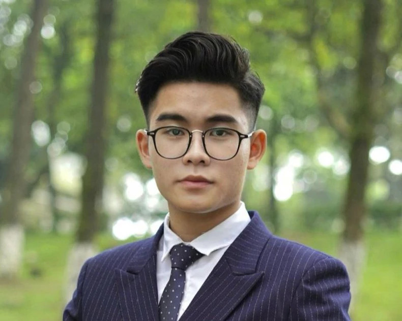 里昂越南学生分会主席陶黄明。 里昂越南学生分会主席陶黄明。