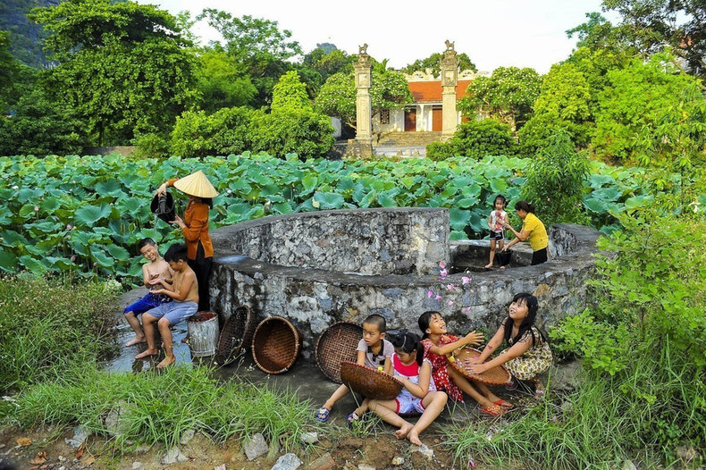 华闾古都的村井是展现越南乡村文化之美的形象。 华闾古都的村井是展现越南乡村文化之美的形象。