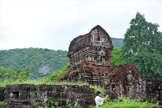美山遗产坐落于广南省潍山县的山林之中(图片来源:越南画报) 美山遗产坐落于广南省潍山县的山林之中(图片来源:越南画报)