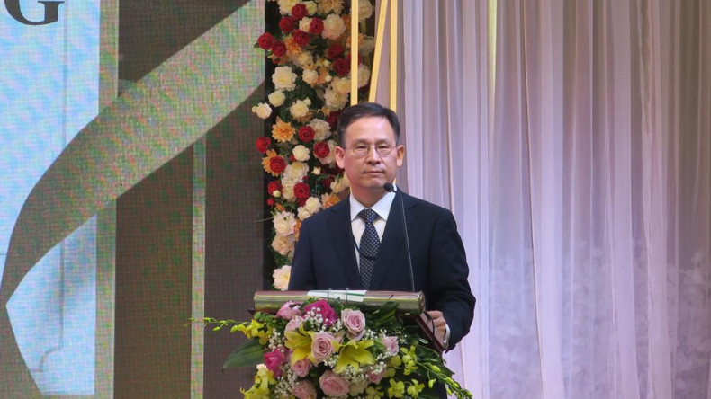 韩国联合国人权政策中心董事长申惠秀发言。 韩国联合国人权政策中心董事长申惠秀发言。