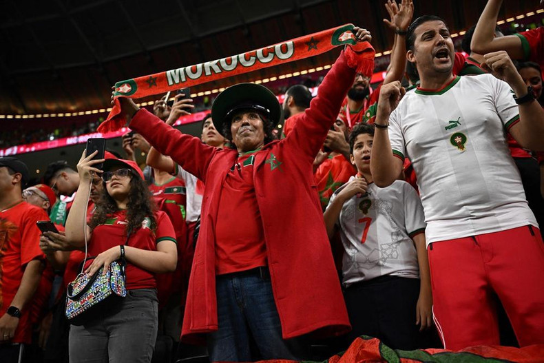 摩洛哥球迷们。 摩洛哥球迷们。