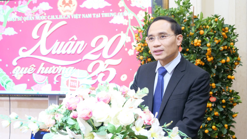 越南大使馆负责侨胞事务的官员裴家海发言。