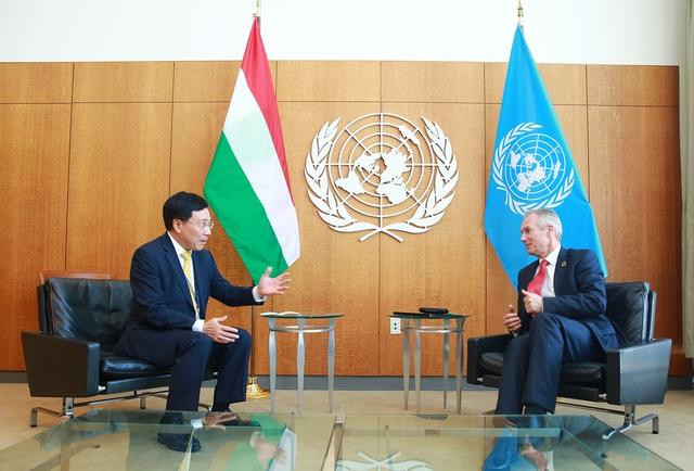 范平明副总理会见联合国大会主席克勒希·乔鲍。