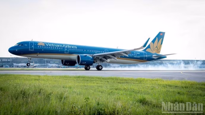 自11月3日起，越南国家航空公司（Vietnam Airlines）将开通河内至印度艾哈迈德巴德(Ahmedabad)的直飞航线。（忠峰 摄）