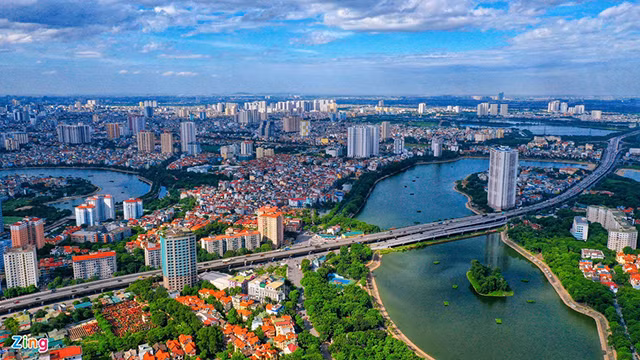 高空俯瞰河内的河流和湖泊（组图） ảnh 9