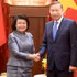 越共中央总书记、国家主席苏林和柬埔寨王国国会主席昆索达莉亲王。