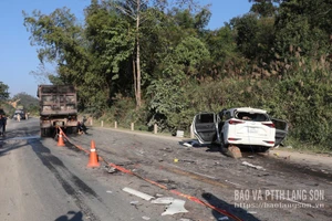 交通事故发生现场。（图片来源：baolangson.vn）
