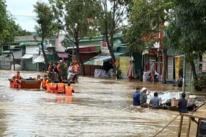 附图：各力量向林同省灾民提供援助。（图片来源：baophapluat.vn）