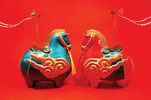 “梅花骏马”作品。