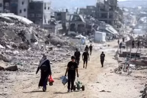 在加沙地带的巴勒斯坦人民。（图片来源：越通社）