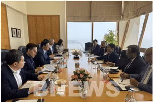 越南工贸部部长黎孟雄会见埃萨集团。（图片来源：bnews.vn）