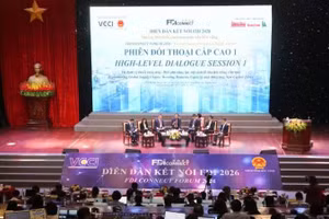 2026年FDI对接论坛框架内举办的高级对话会场景。