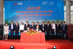 佳纳LNG热电厂项目投资经营合同签署仪式。（danviet.vn）