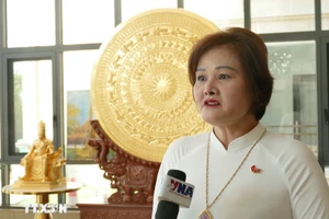 金福（Gold Phuc）公司董事长兼总经理、旅老越南人总会常务委员会委员、海外越南企业家协会副主席范氏明红。（图片来源：越通社）