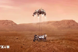 美国国家航空航天局的“毅力号”探测器成功降落火星。（图片来源：新华社/越通社）
