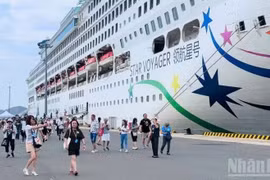 游客到达金兰国际港，开启了庆和之旅。（武新 摄）