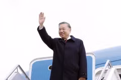 越共中央总书记、国家主席苏林圆满结束对澳大利亚的国事访问。（图片来源：越通社）
