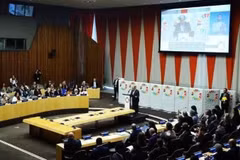 2025年9月22日，联合国秘书长安东尼奥·古特雷斯在美国纽约联合国总部举行的“可持续发展目标时刻”活动上发表讲话。