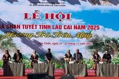 当地艺人展示传统茶艺。