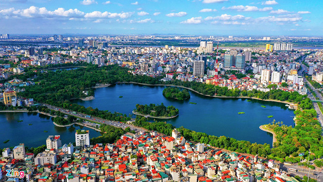 高空俯瞰河内的河流和湖泊（组图） ảnh 7