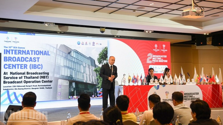 泰国东道主代表介绍国际广播中心（IBC）情况。