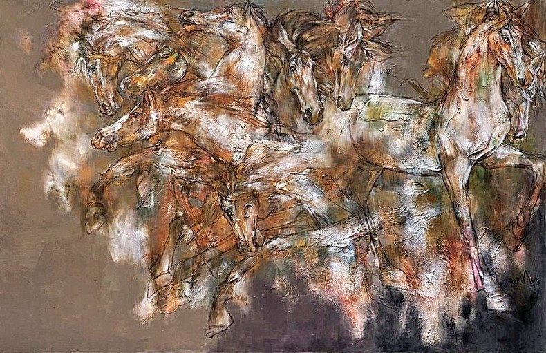 华清平的马画
