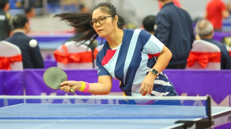 女子团体比赛现场。