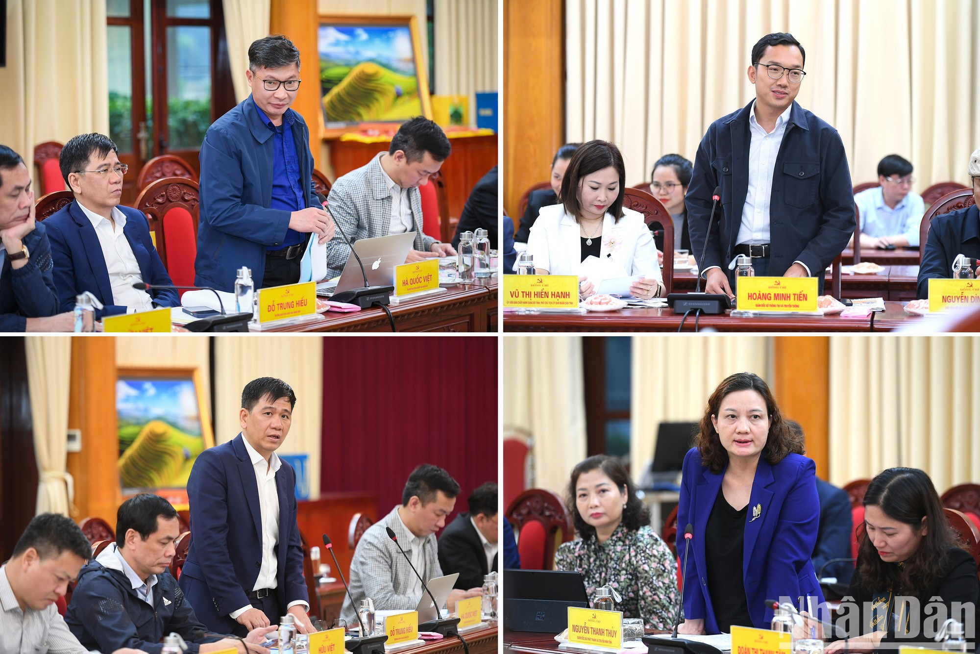 《人民报》社工作组和安沛省省委代表在会上分享有关提升省内新闻活动效率以及加强在《人民报》各种出版物上的宣传工作的经验。