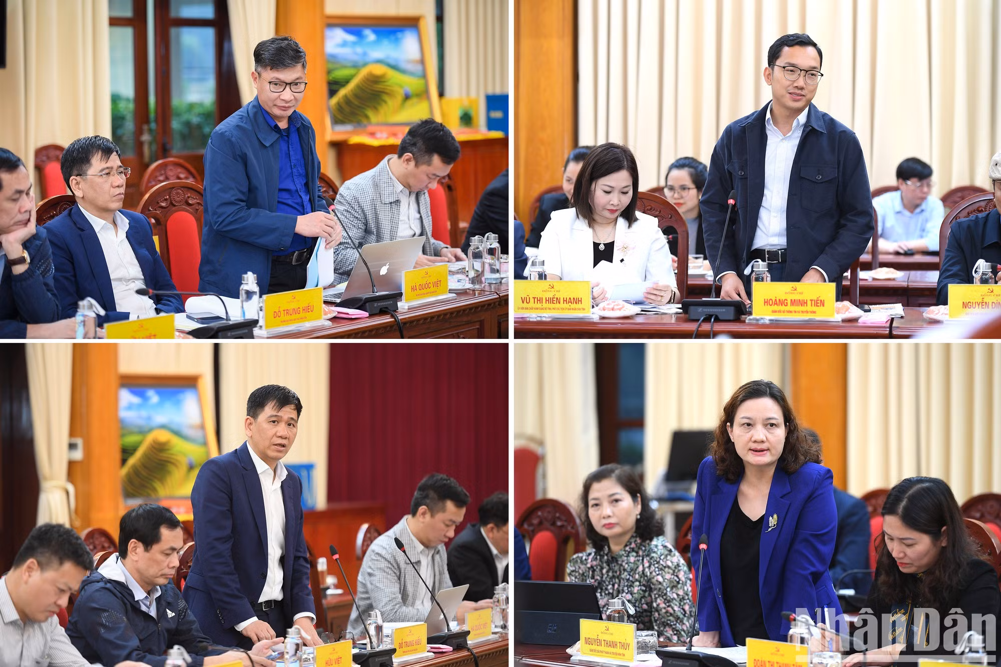 《人民报》社工作组和安沛省省委代表在会上分享有关提升省内新闻活动效率以及加强在《人民报》各种出版物上的宣传工作的经验。