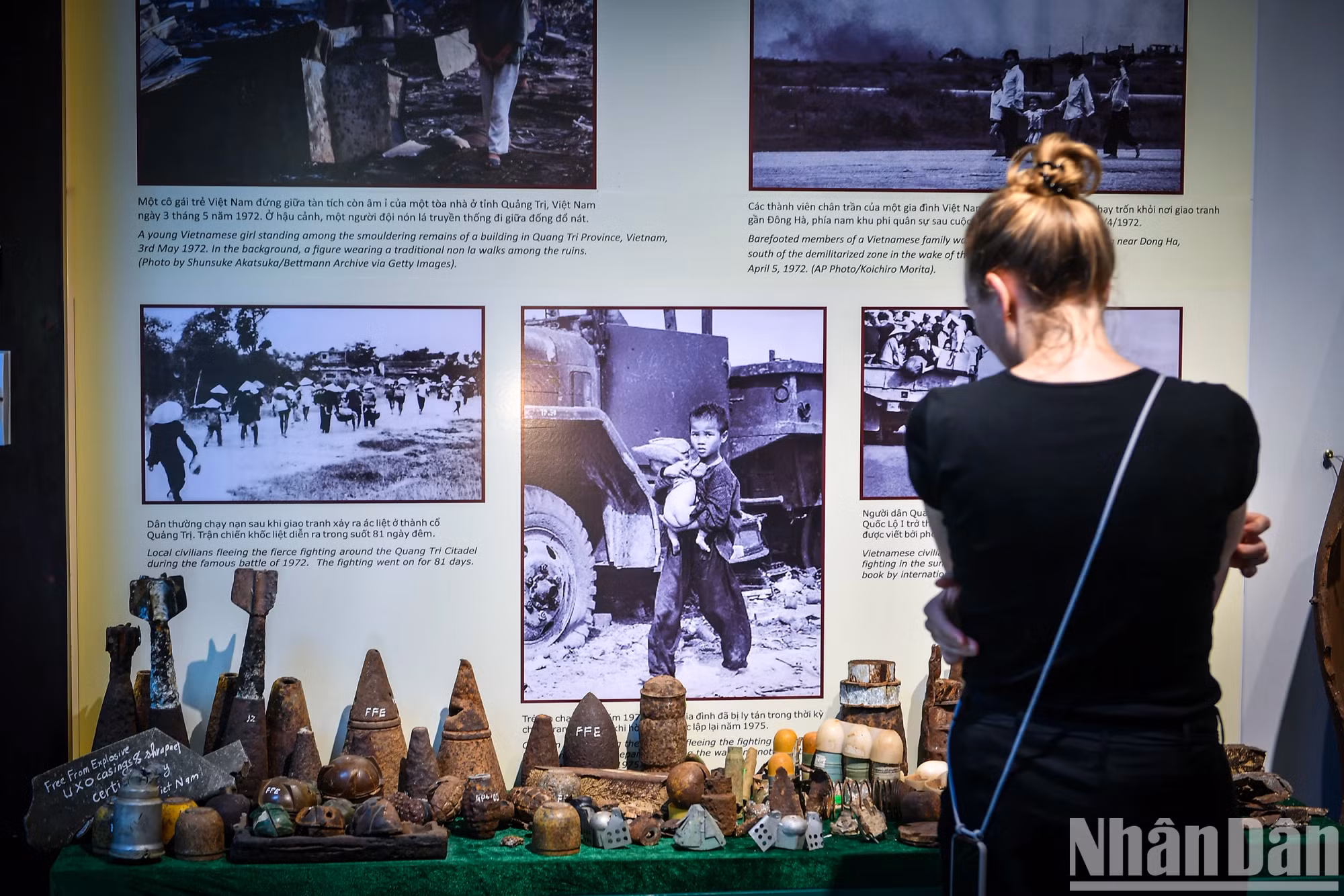 外国游客在观看那些实物和有关战争留给广治的资料时可能会感到无言以对，深感战争的影响。