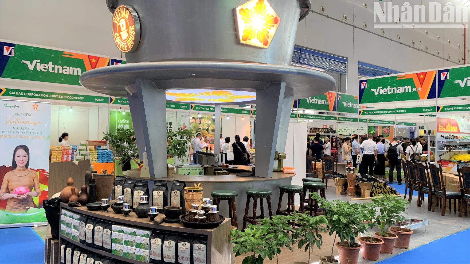 在博览会上展示的越南咖啡。 在博览会上展示的越南咖啡。