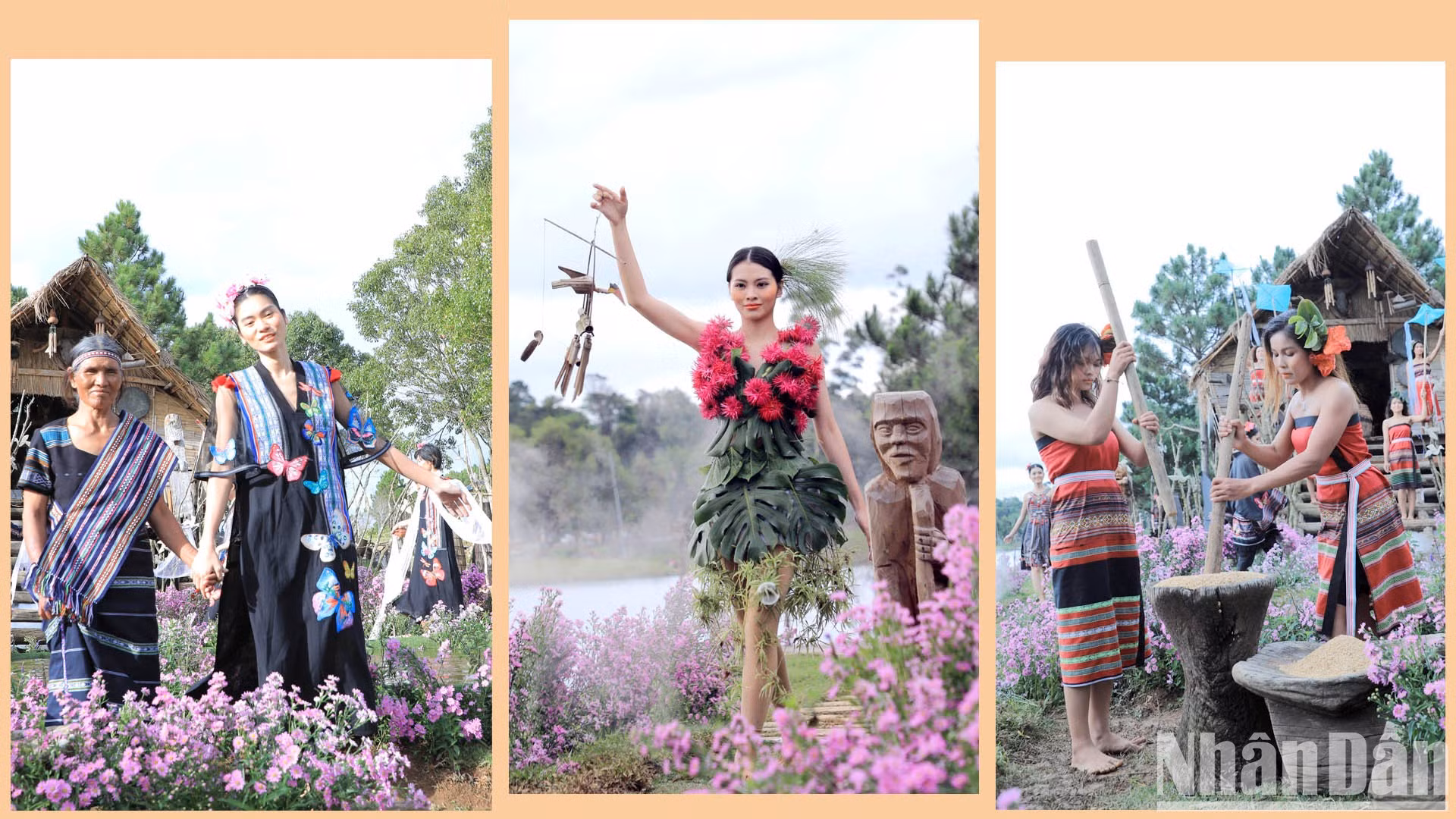 据设计师明幸表示,大叻市具有东方和西方文化融合因素。过去,土锦材料深藏在森林深处。如今,土锦材料已经出现在时尚舞台上,吸引了国内和国际时尚界的关注。 据设计师明幸表示,大叻市具有东方和西方文化融合因素。过去,土锦材料深藏在森林深处。如今,土锦材料已经出现在时尚舞台上,吸引了国内和国际时尚界的关注。