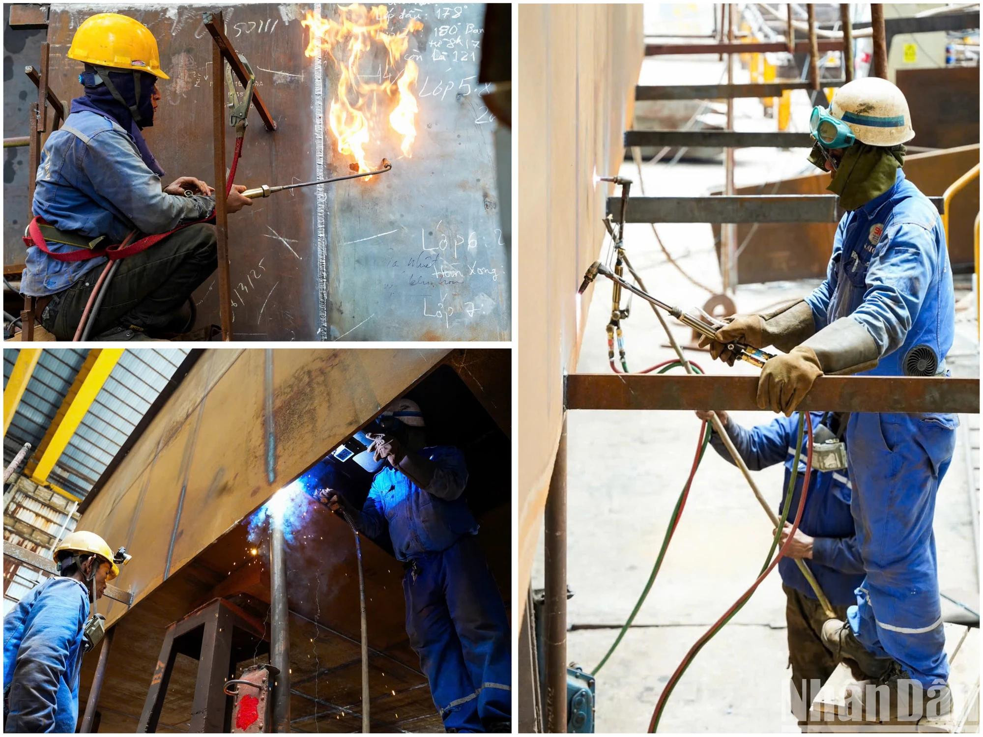 焊机声和CNC切割机声交织着金属的撞击声,构成了一幅热闹非凡的工业画面。 焊机声和CNC切割机声交织着金属的撞击声,构成了一幅热闹非凡的工业画面。