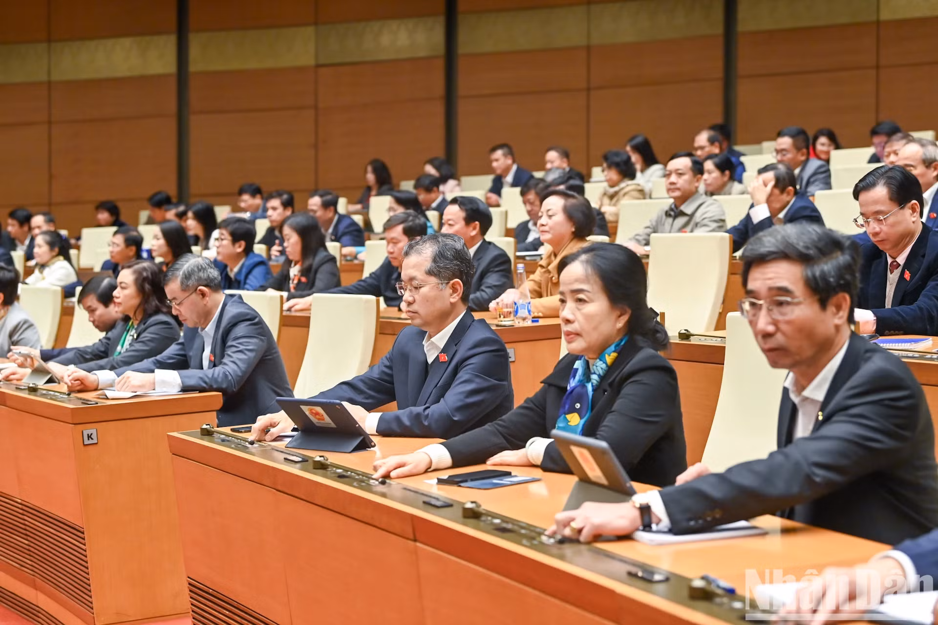 各位国会代表表决通过决议。