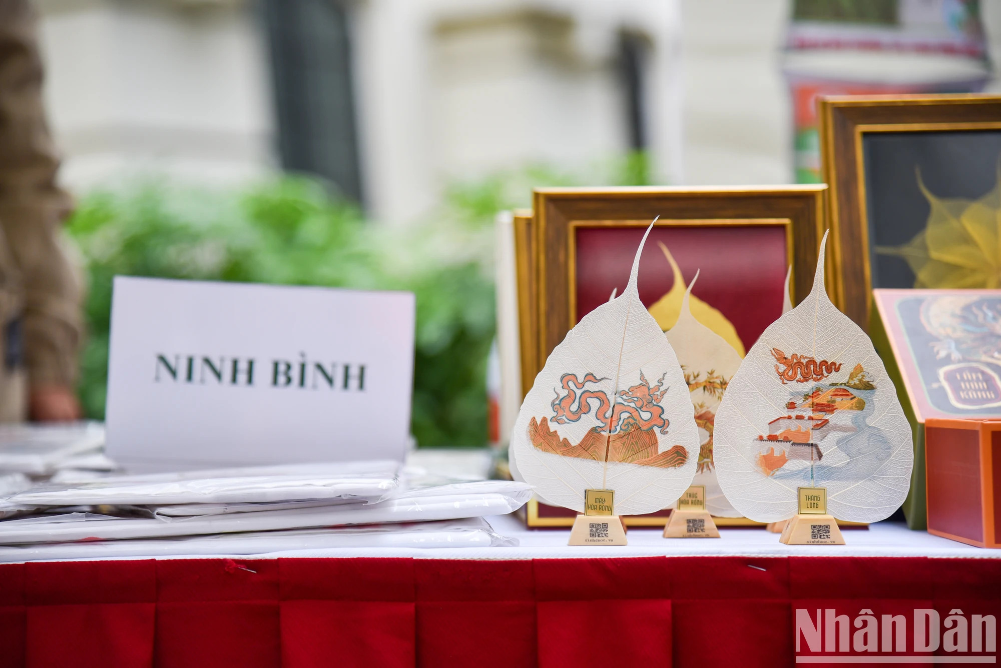 宁平省菩提叶画产品。