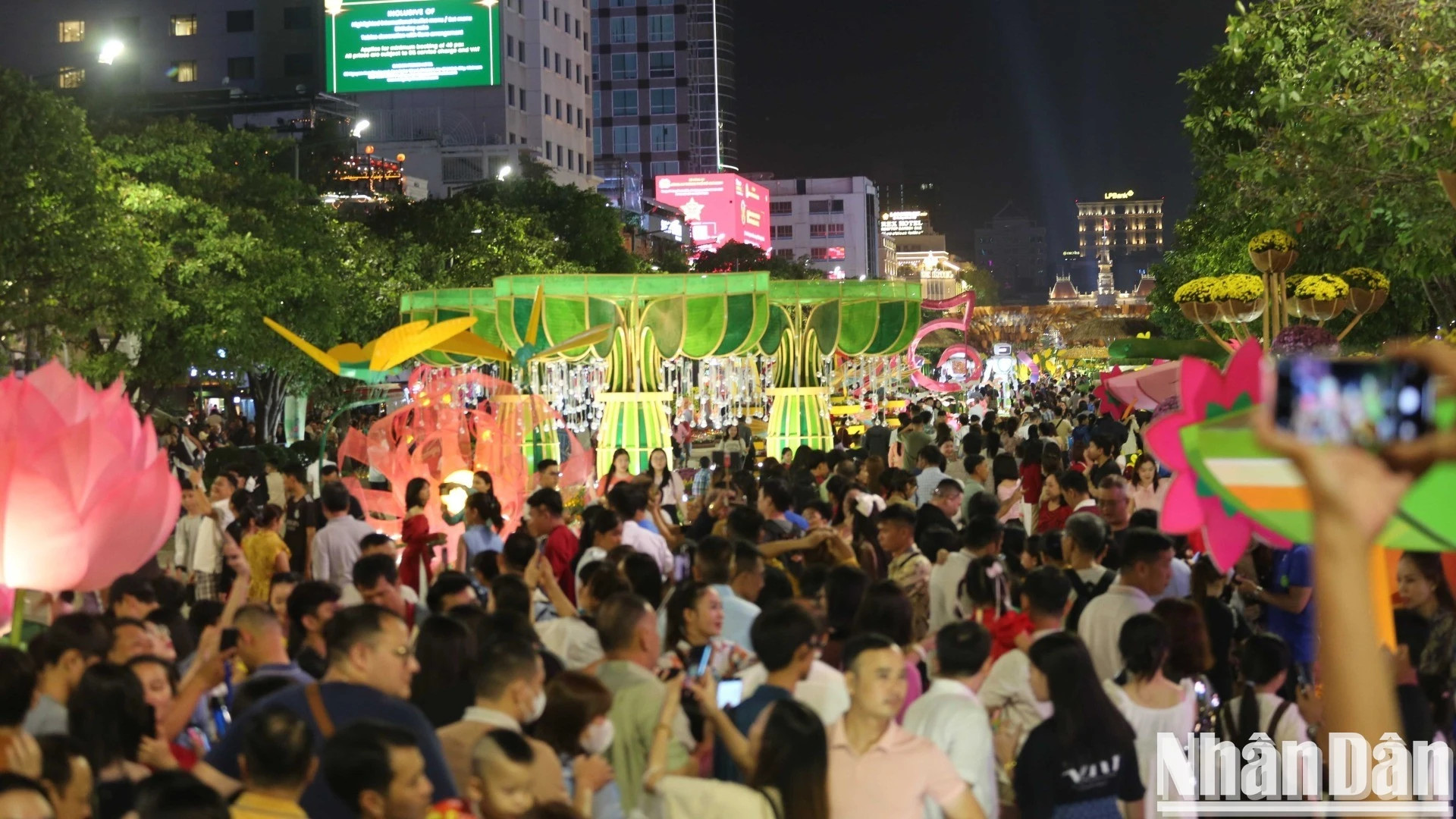 阮惠花街张灯结彩喜迎2025乙巳年春节。